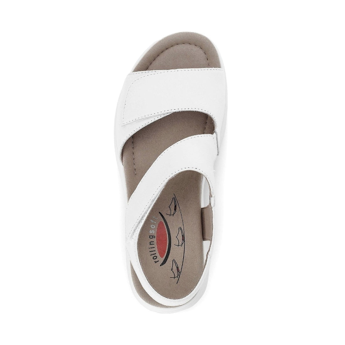white casual open sandals