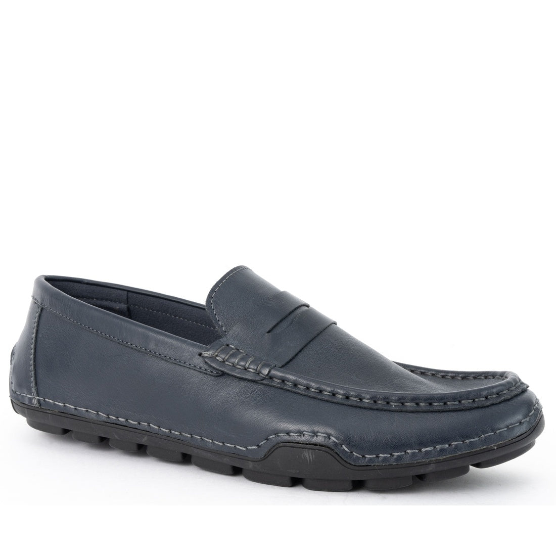 navy casual closed mocasins