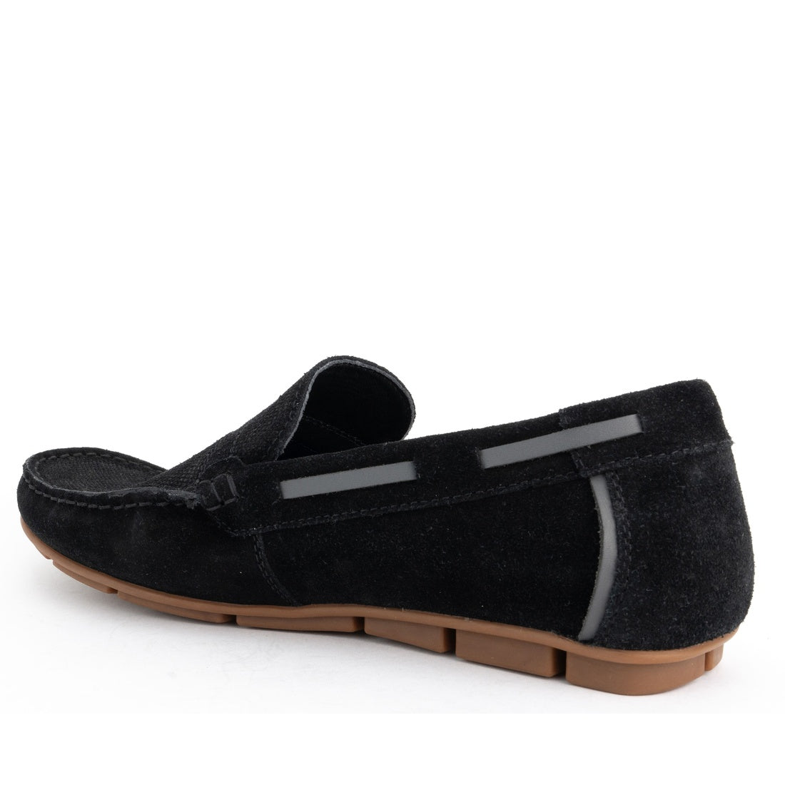 black casual closed mocasins