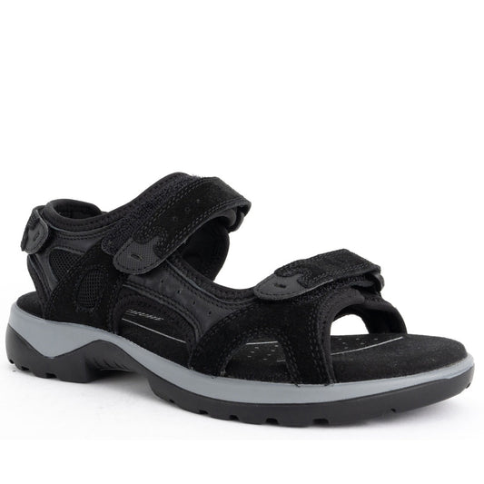 black casual open sandals
