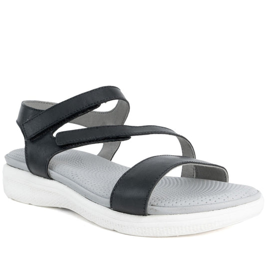 black casual open sandals