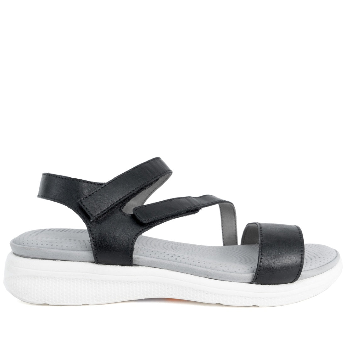 black casual open sandals