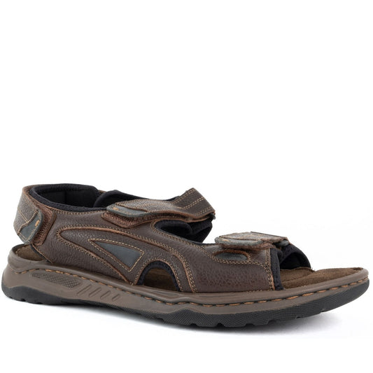 brown casual open sandals