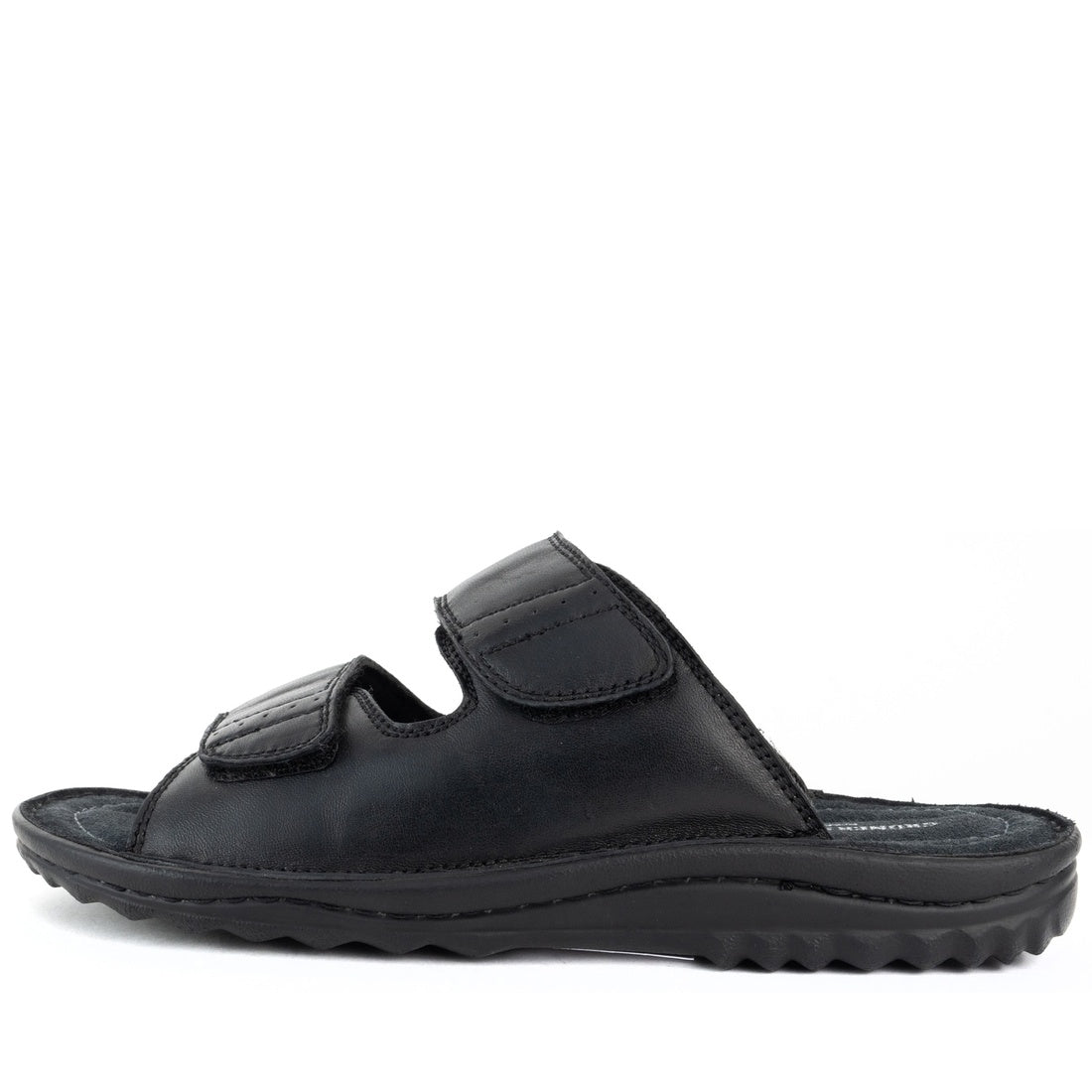 black casual open slippers