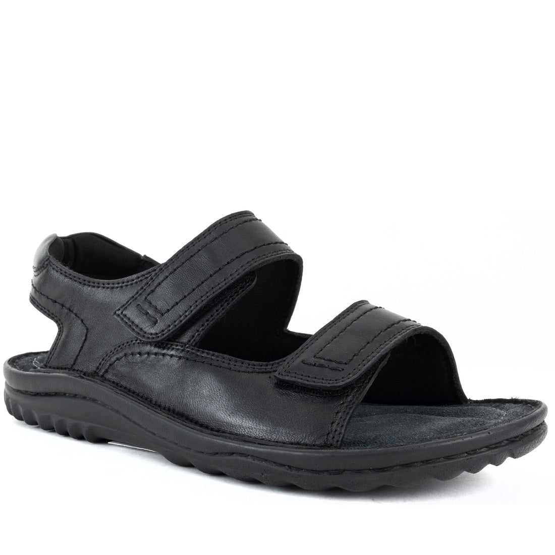 black casual open sandals