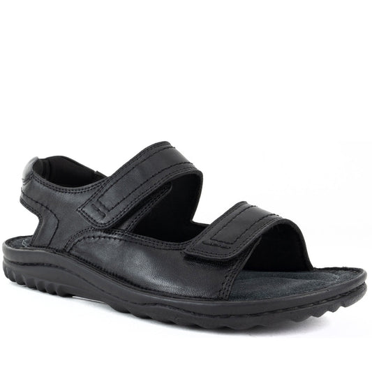 black casual open sandals