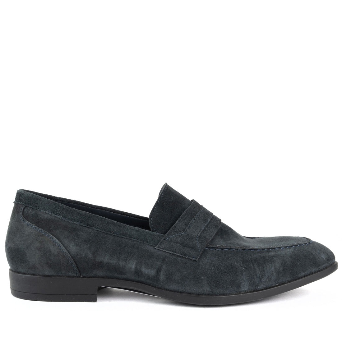 blue casual closed mocasins