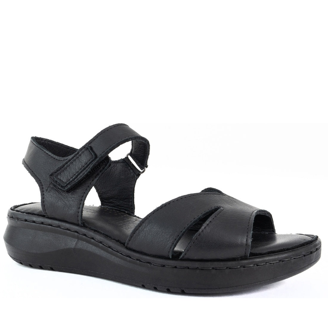 black casual sandals