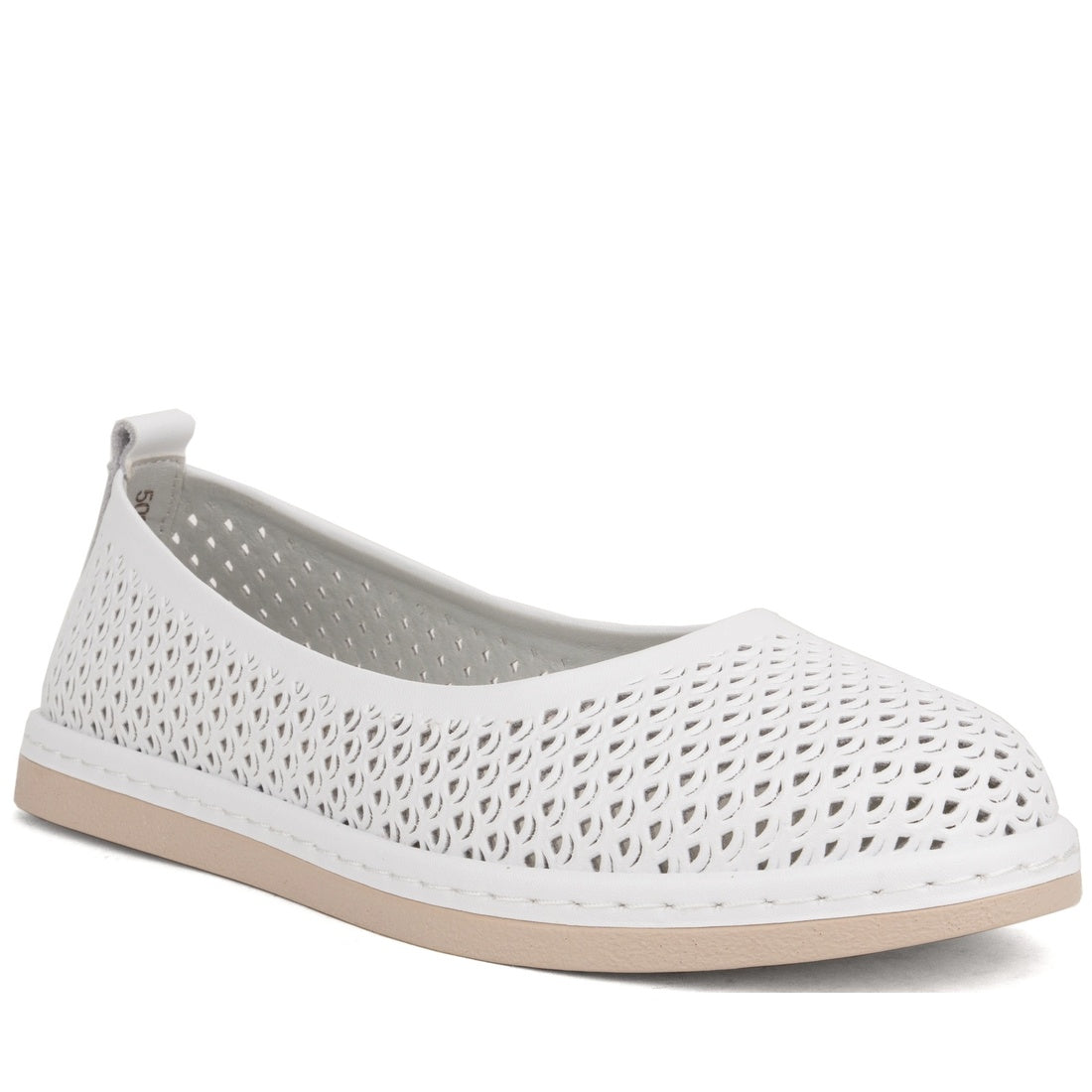 white casual closed ballerinas