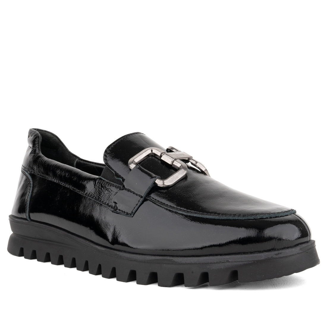 black casual closed loafers
