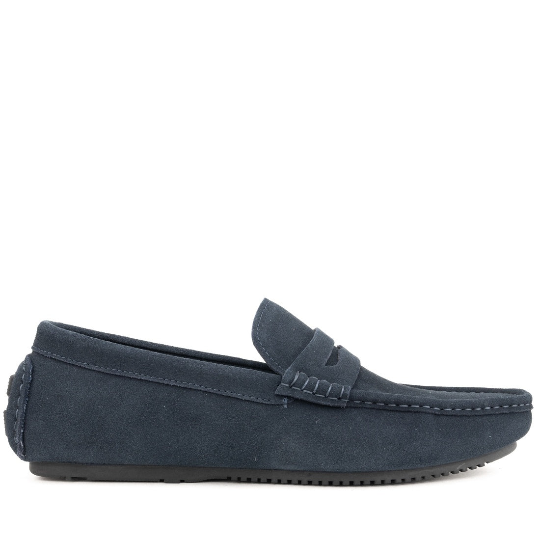 blue casual closed mocasins
