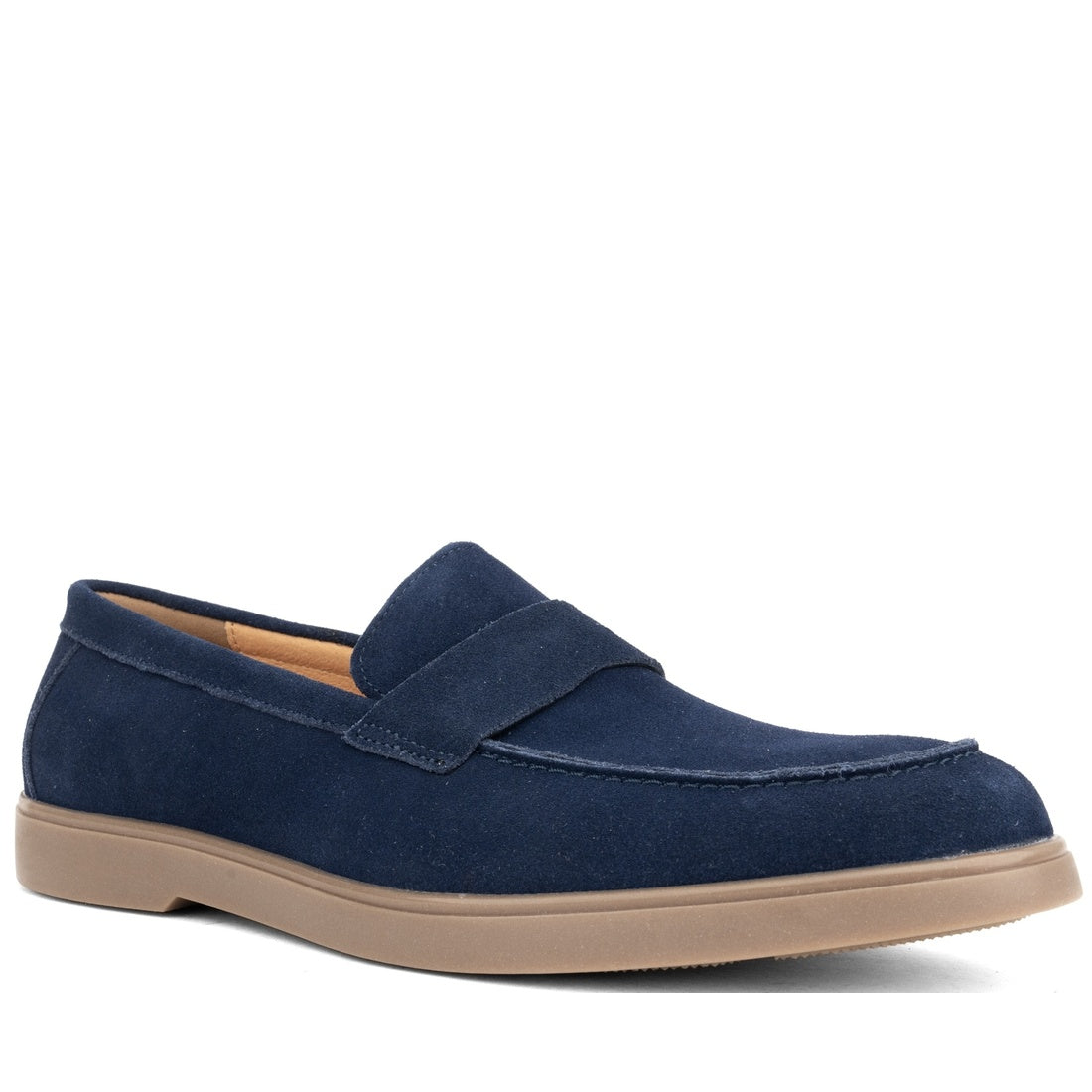 blue casual closed loafers