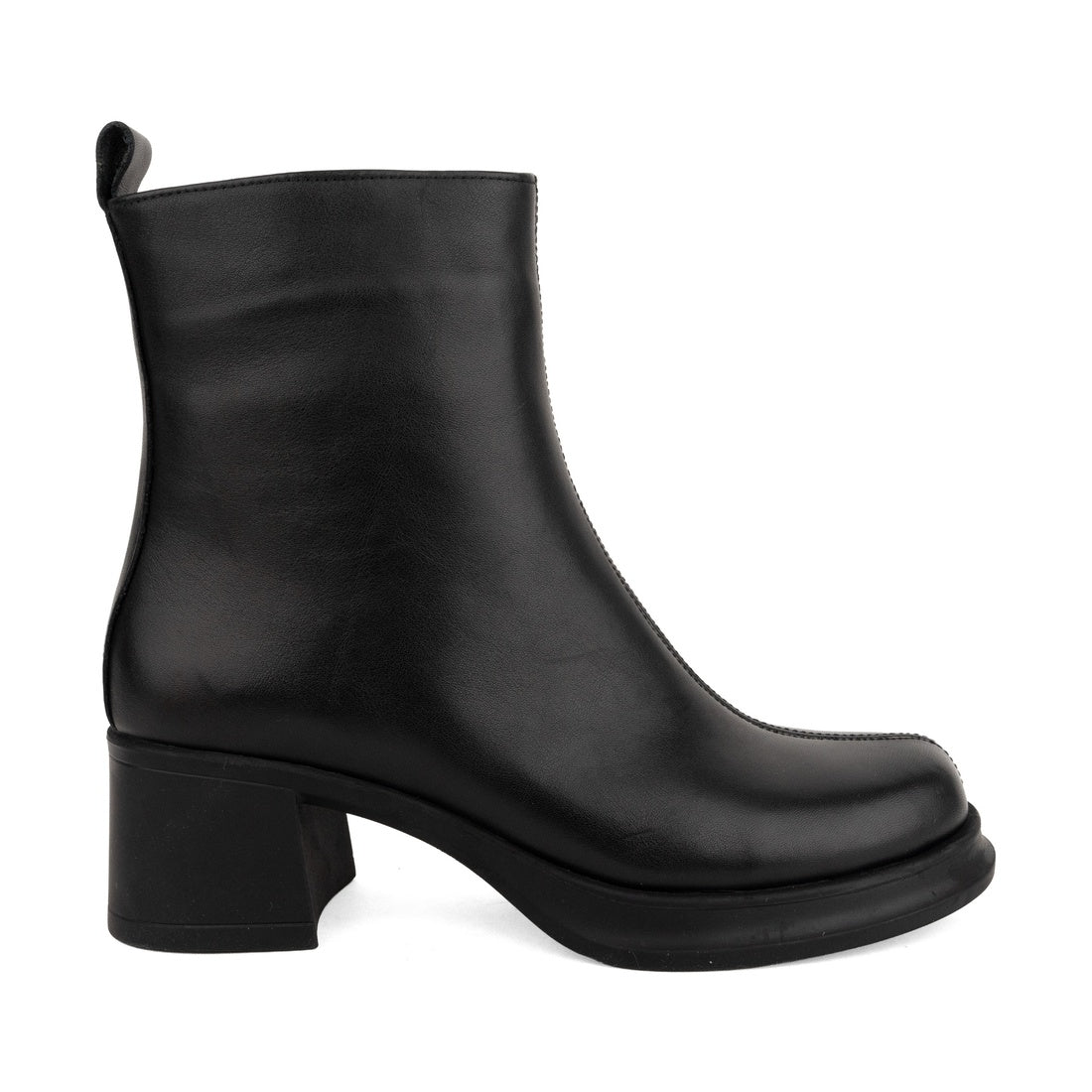 black casual closed booties