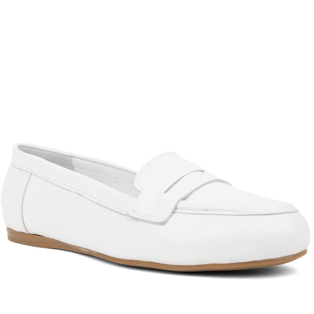 white casual closed ballerinas