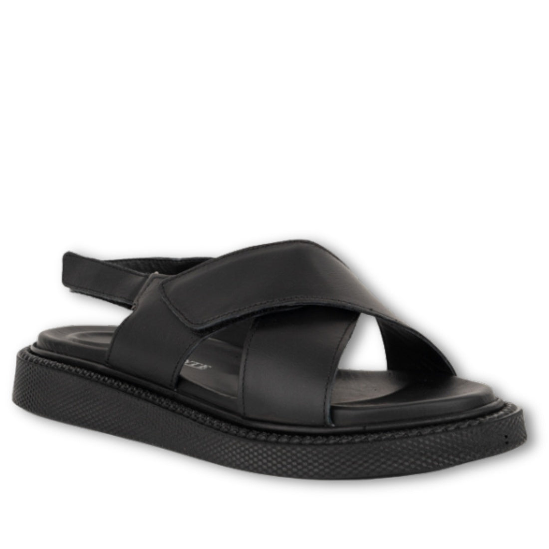 black casual open sandals