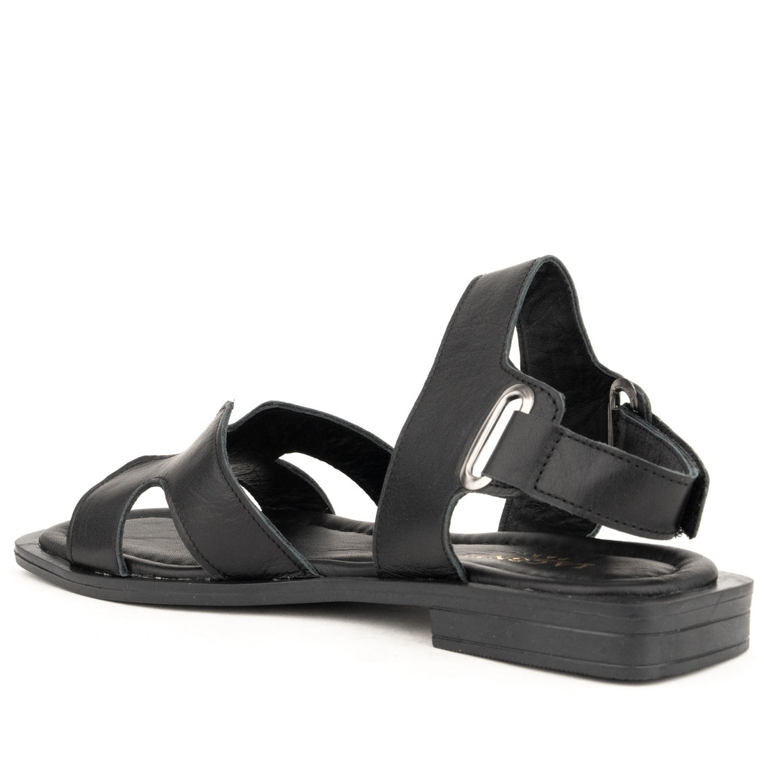 black casual open sandals