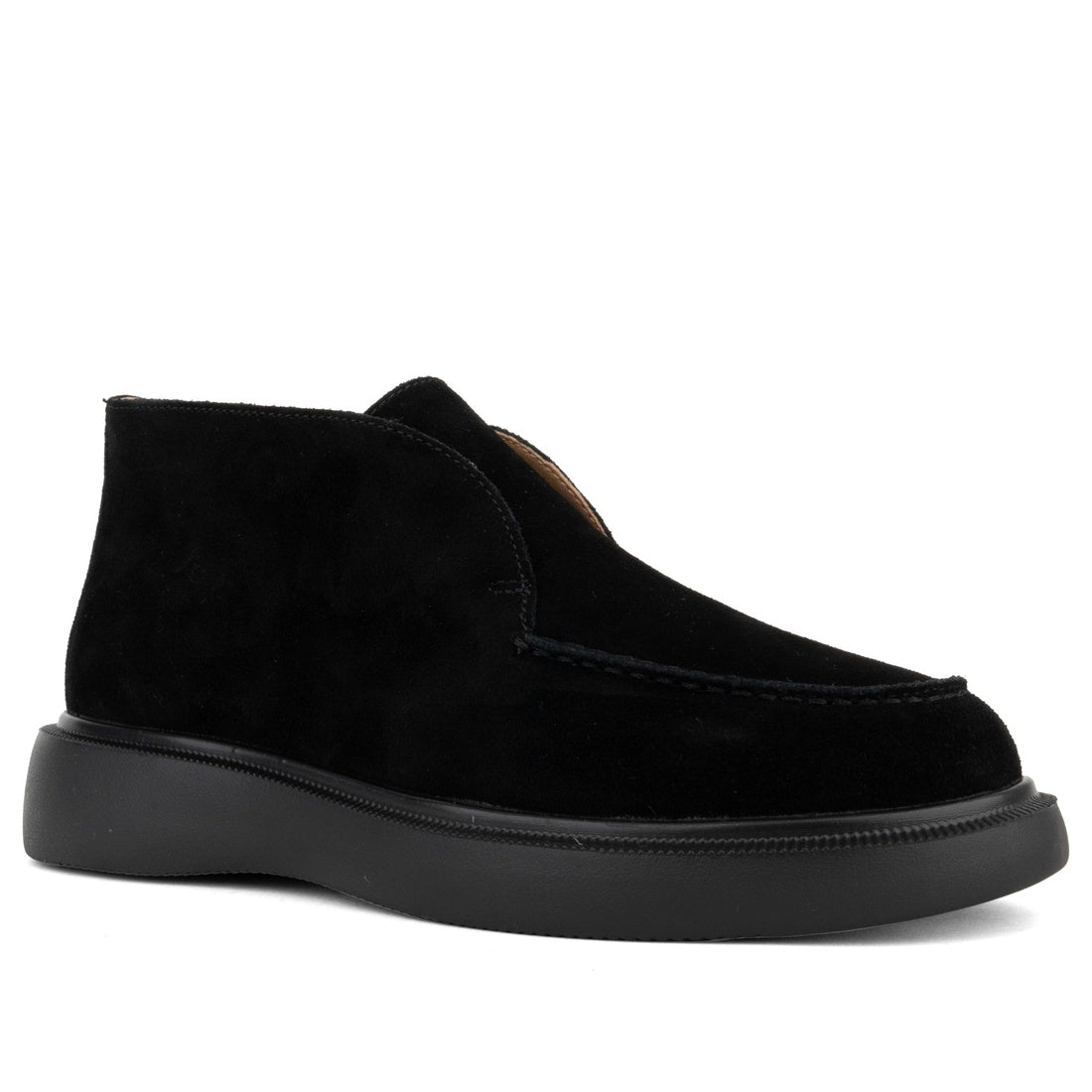 black casual closed booties