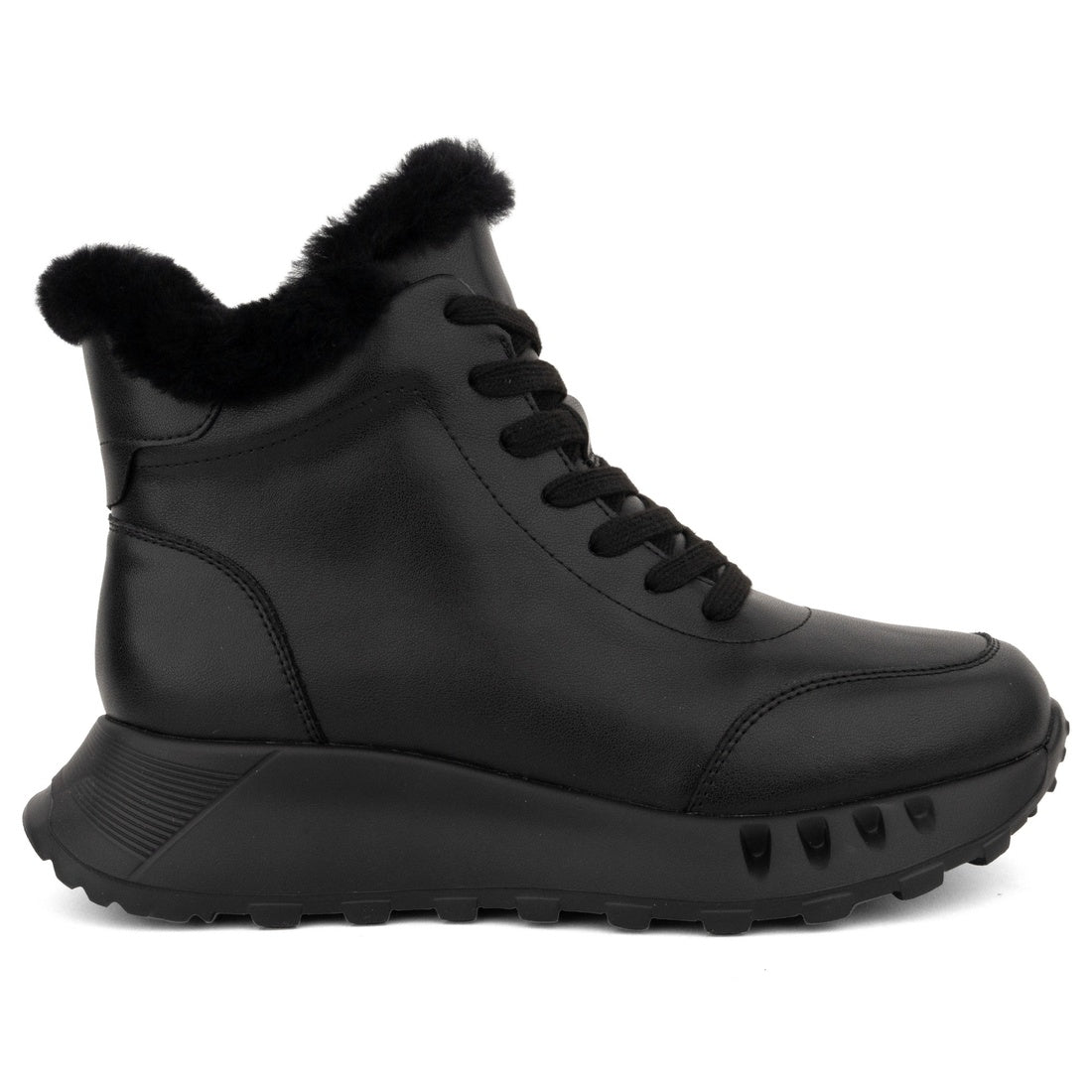 black casual closed booties