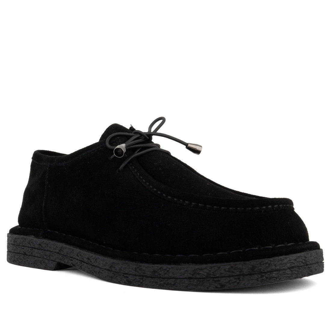 black casual closed mocasins
