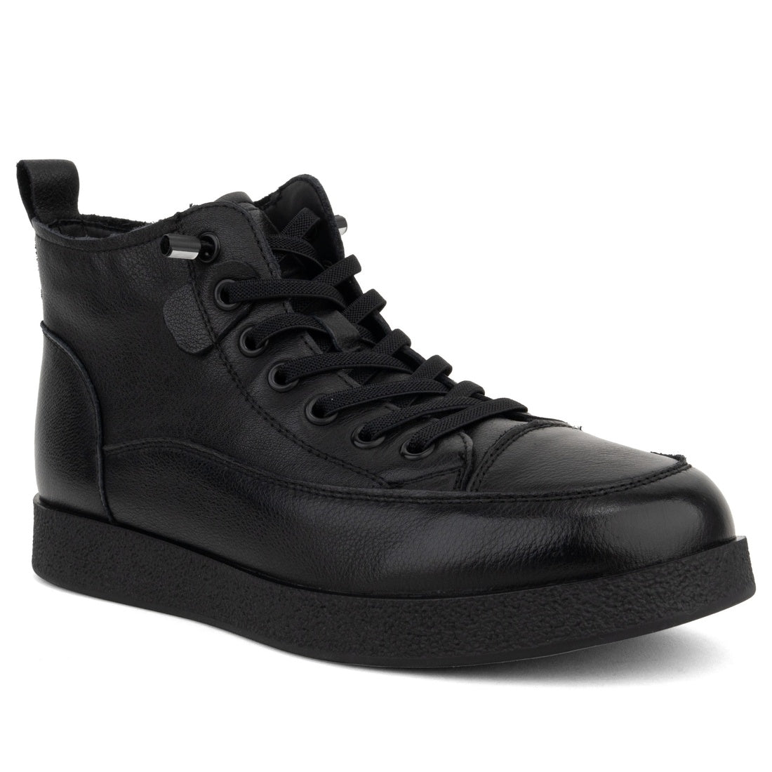 black casual closed booties