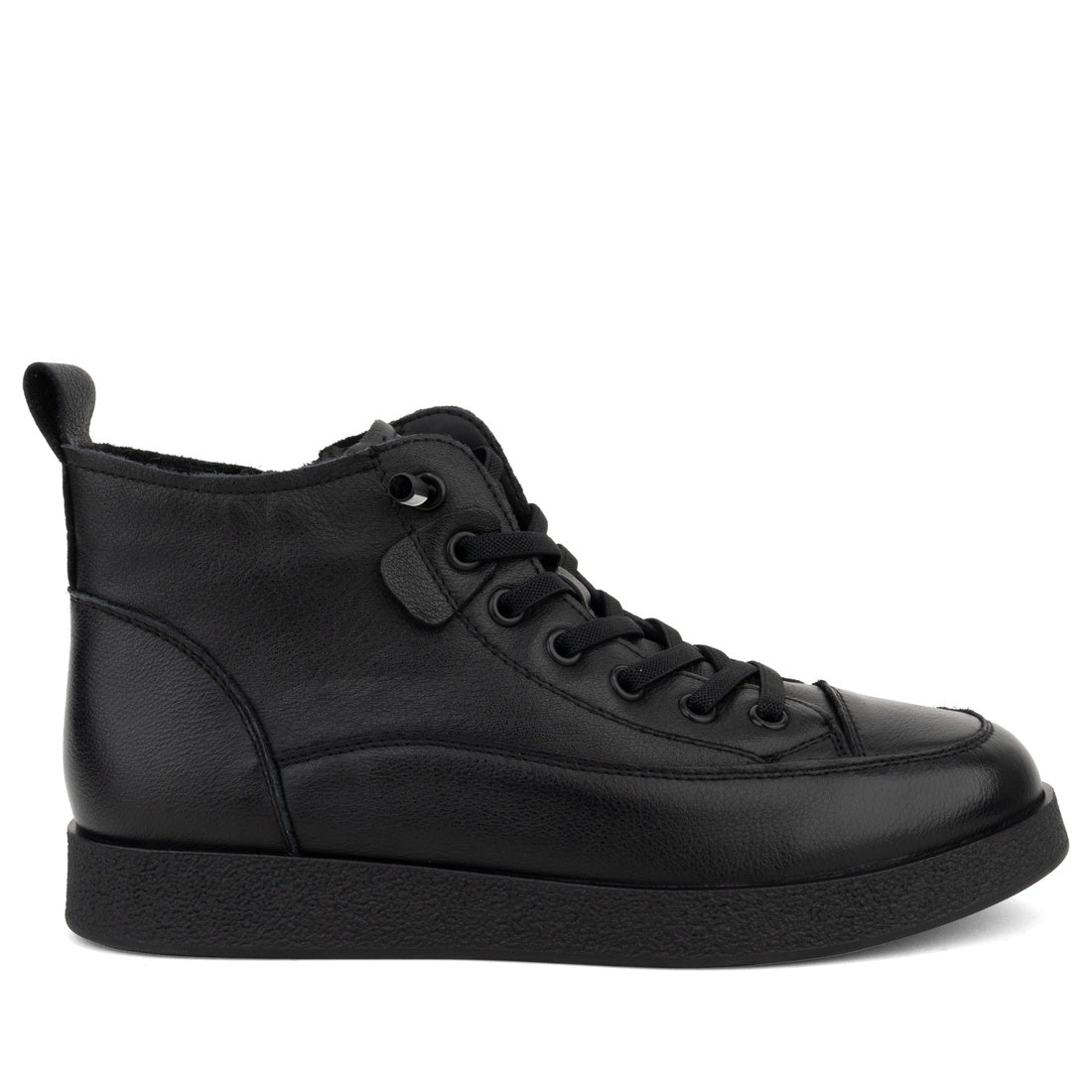 black casual closed booties