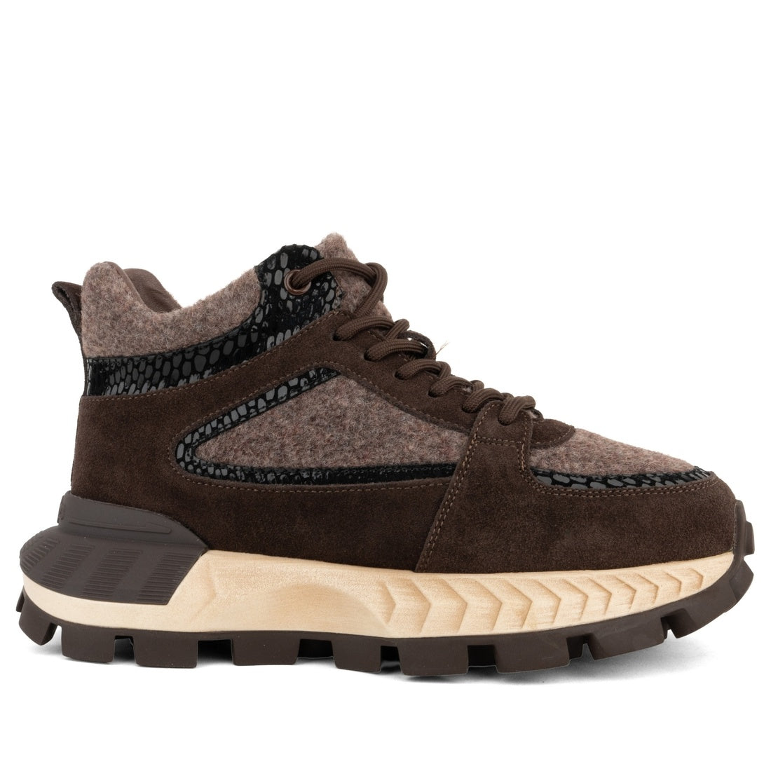 brown casual closed booties