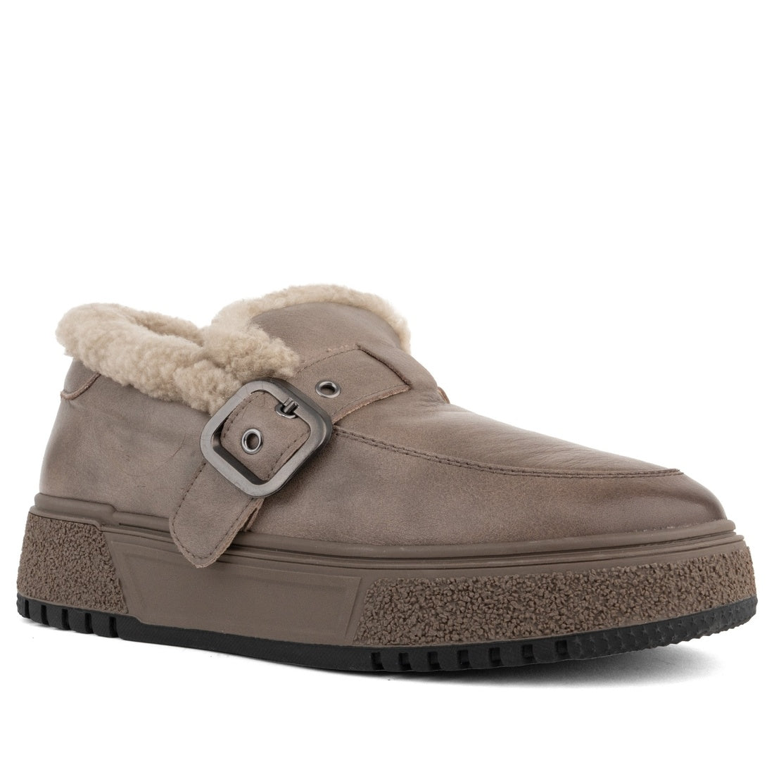 grey casual closed loafers