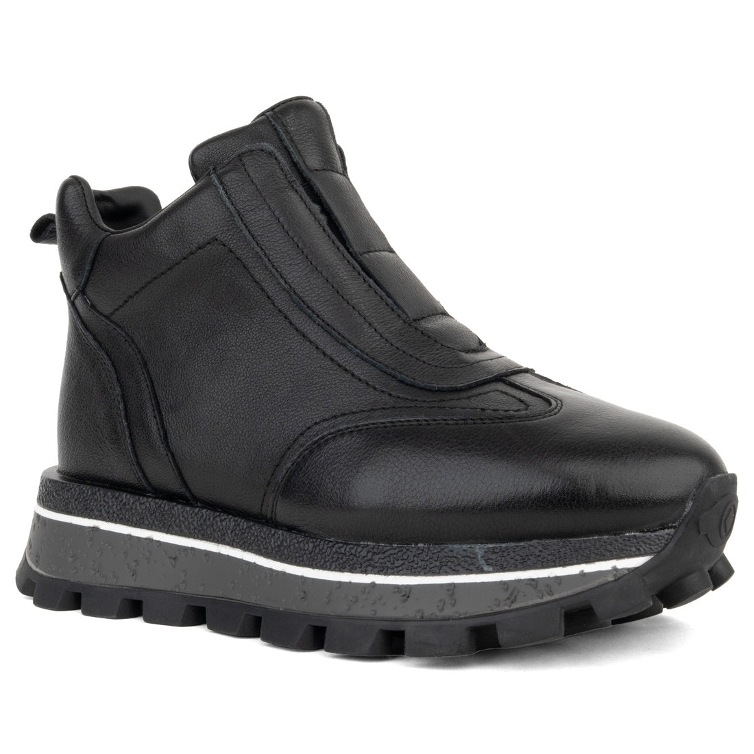 black casual closed booties