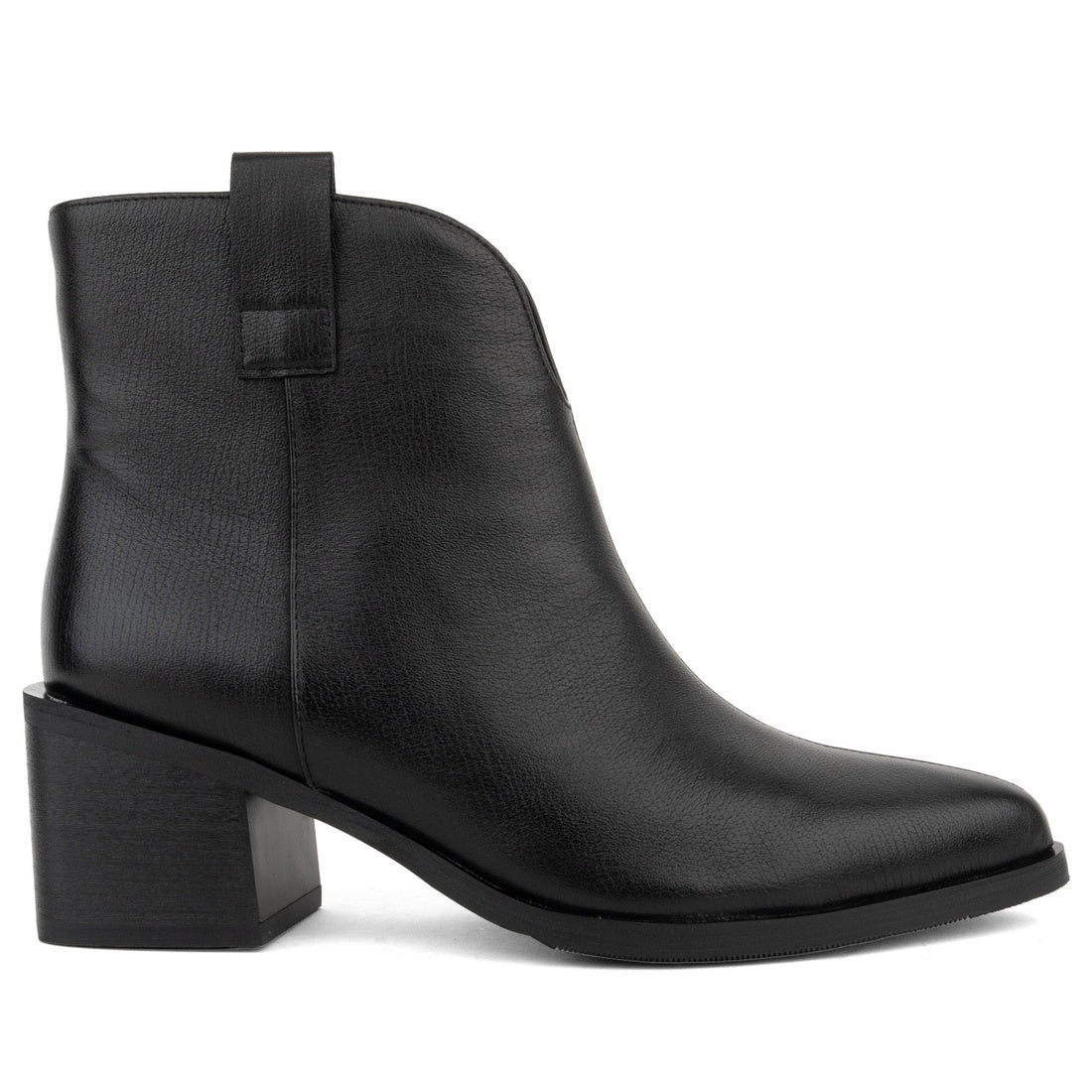black casual closed booties