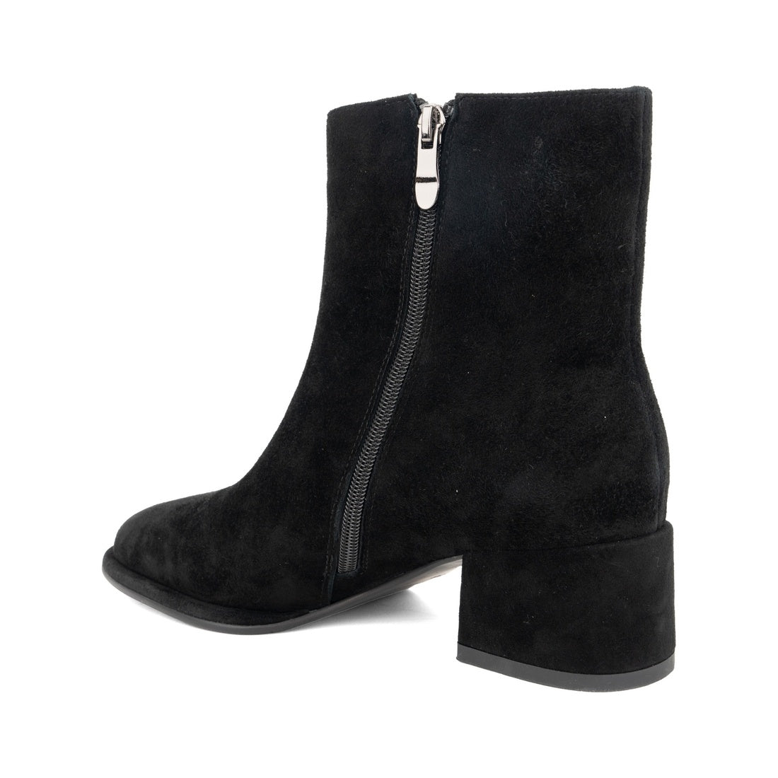 black casual closed booties