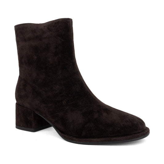 brown casual closed booties