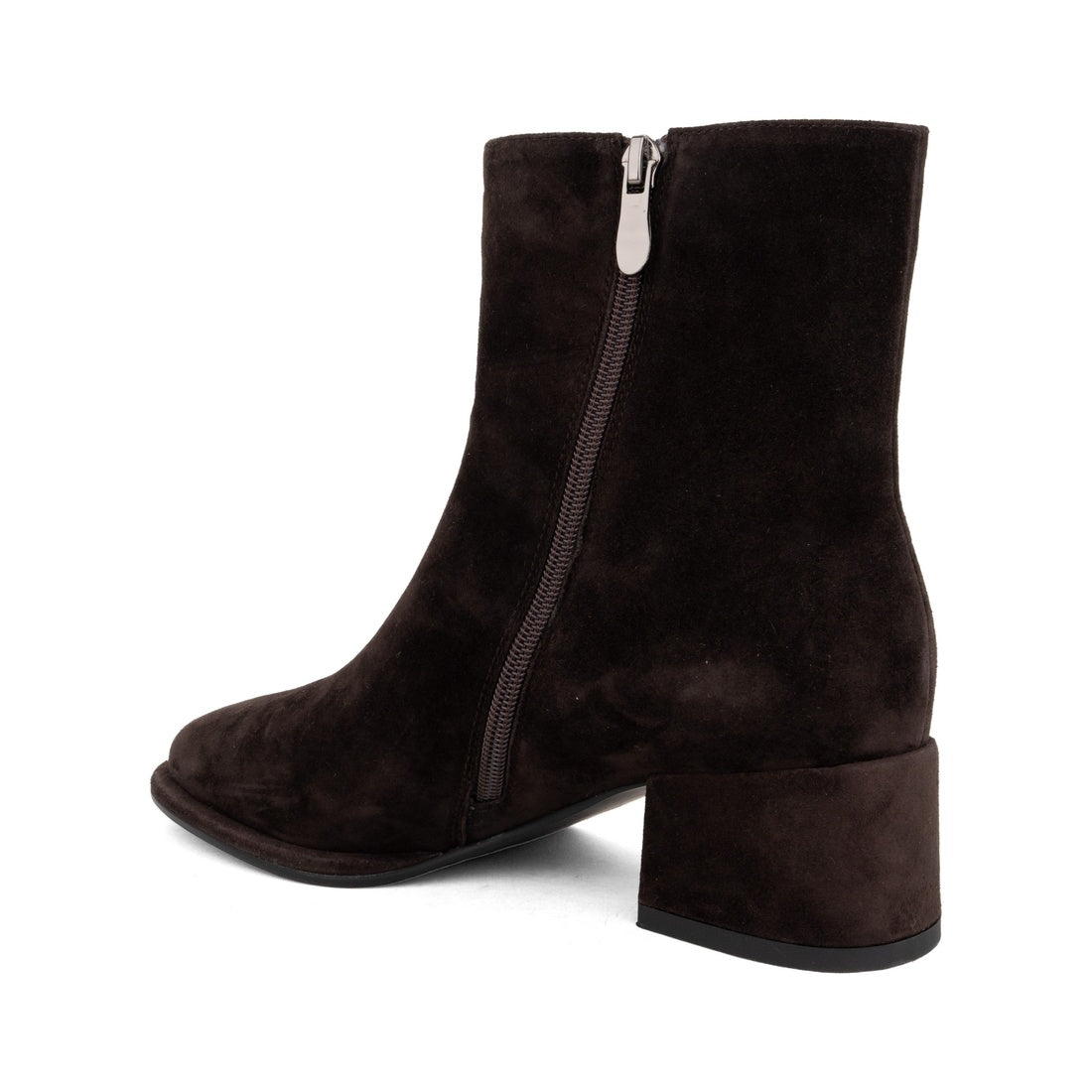 brown casual closed booties