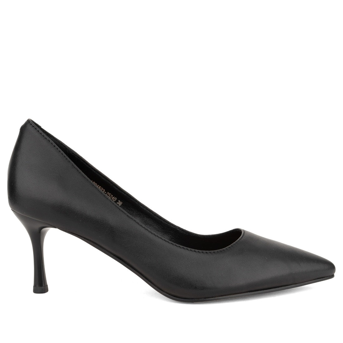 black casual closed pumps