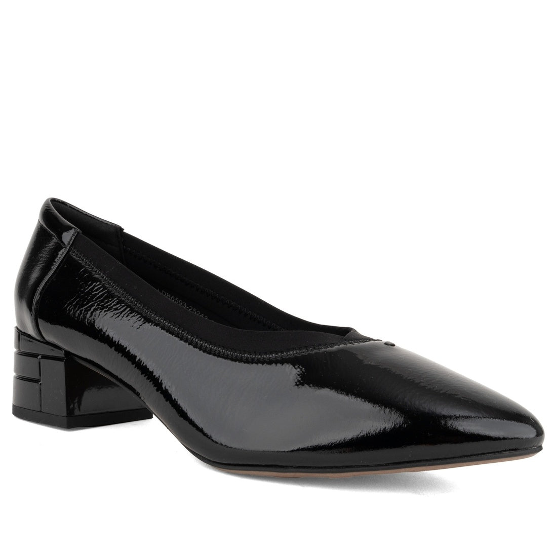 black casual closed pumps