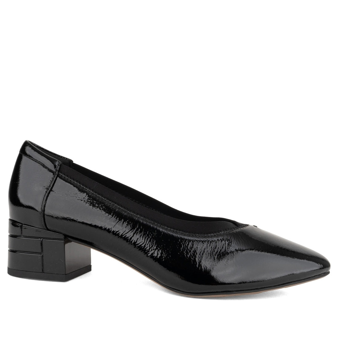 black casual closed pumps