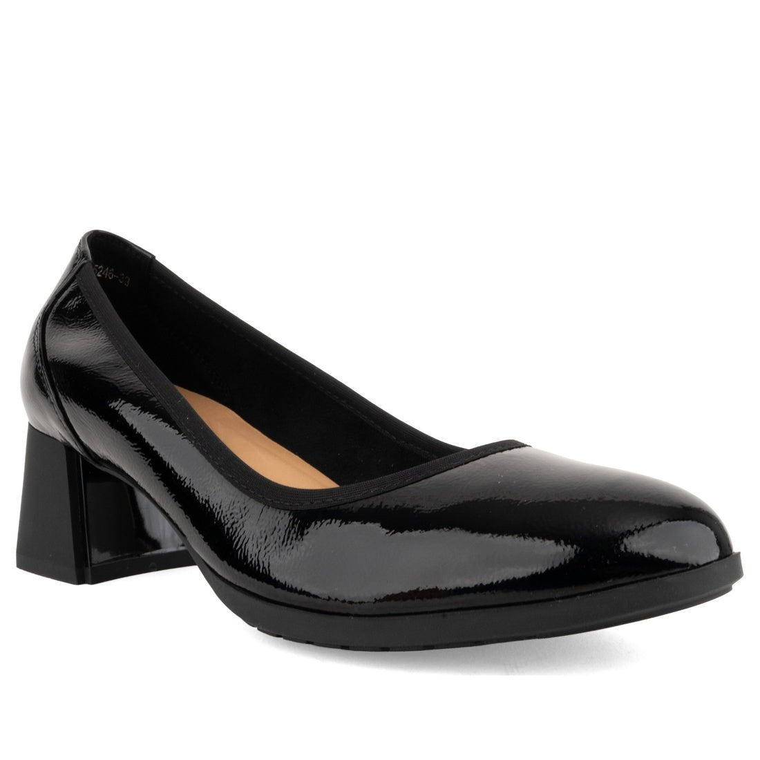 black casual closed pumps
