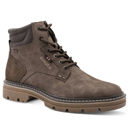 brown casual closed booties