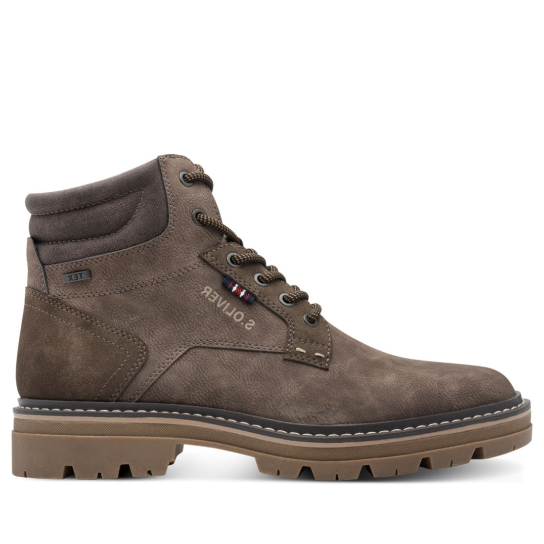 brown casual closed booties