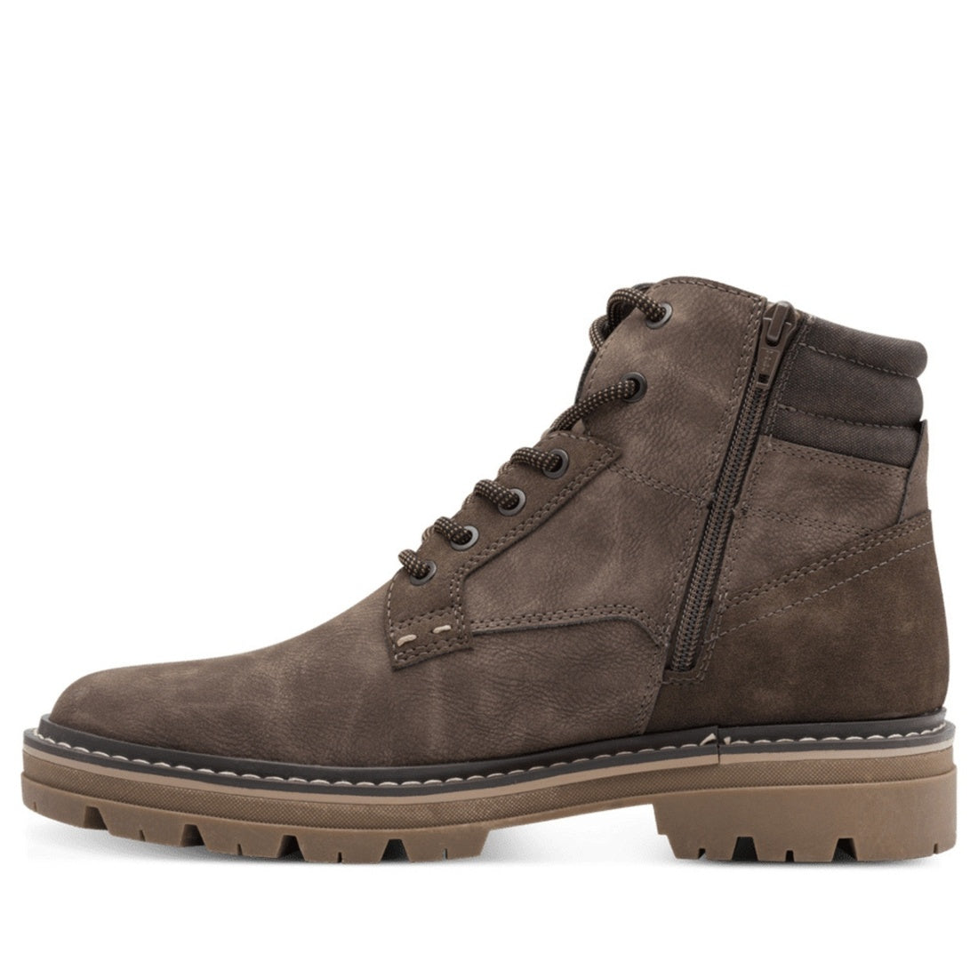 brown casual closed booties