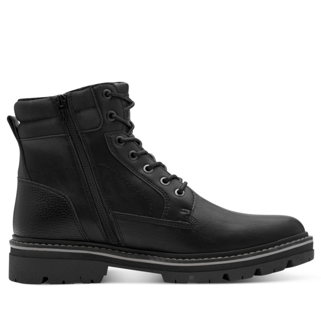 black casual closed booties