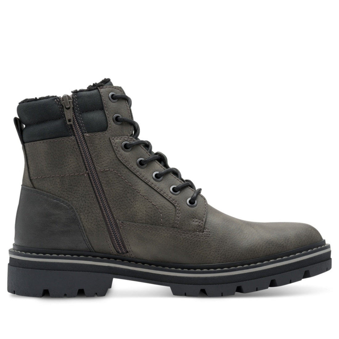 grey casual closed booties