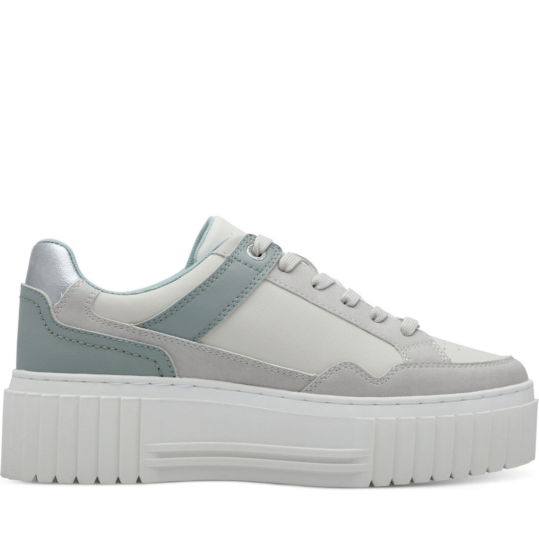 white casual closed women laceup