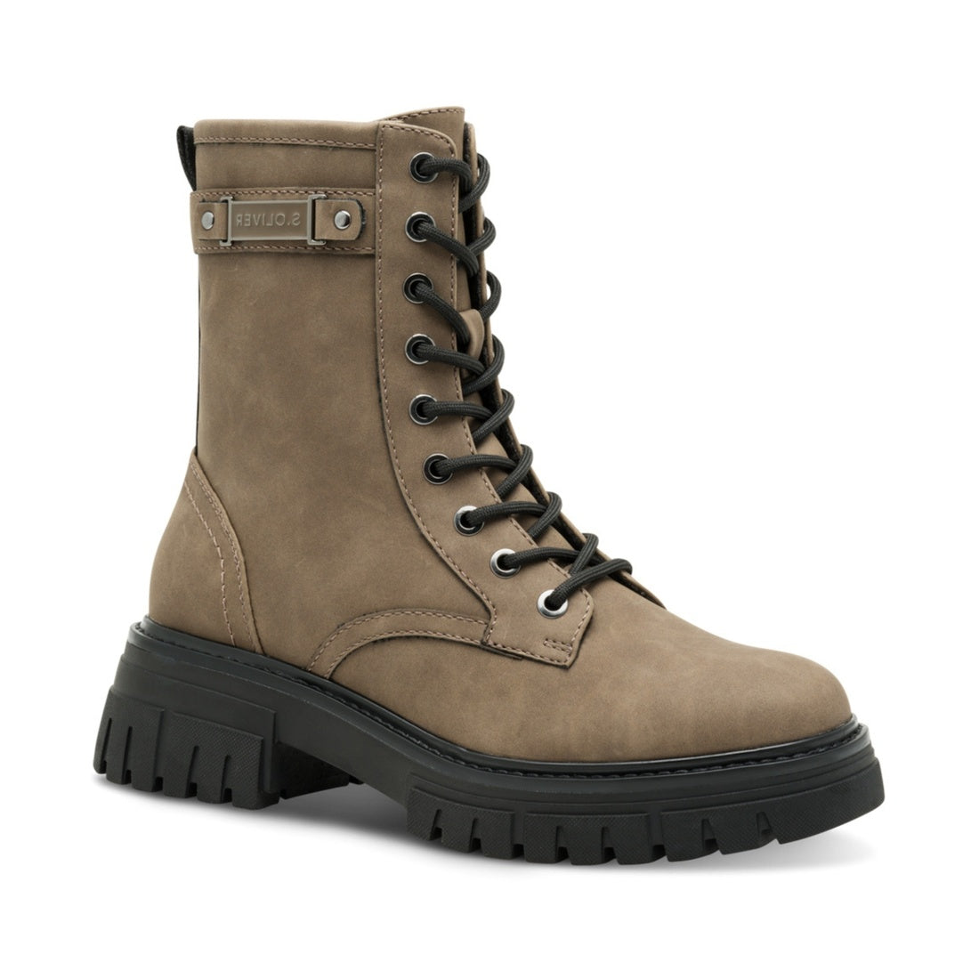 brown casual closed booties