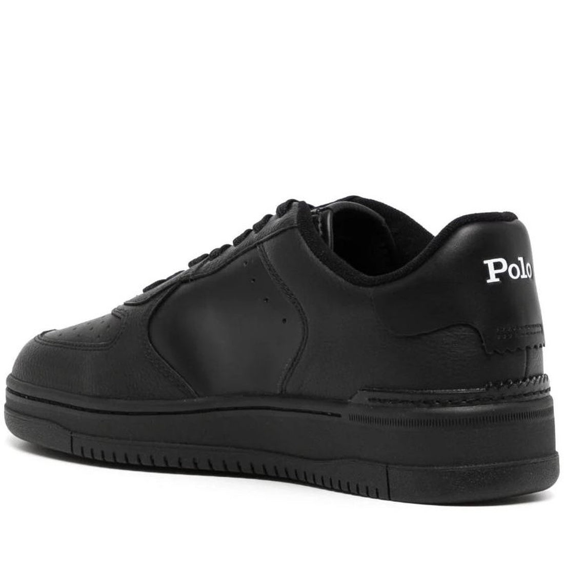 low top lace sneakers black