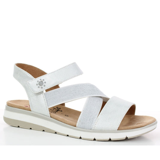 white casual sandals