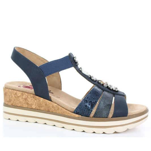 blue casual sandals