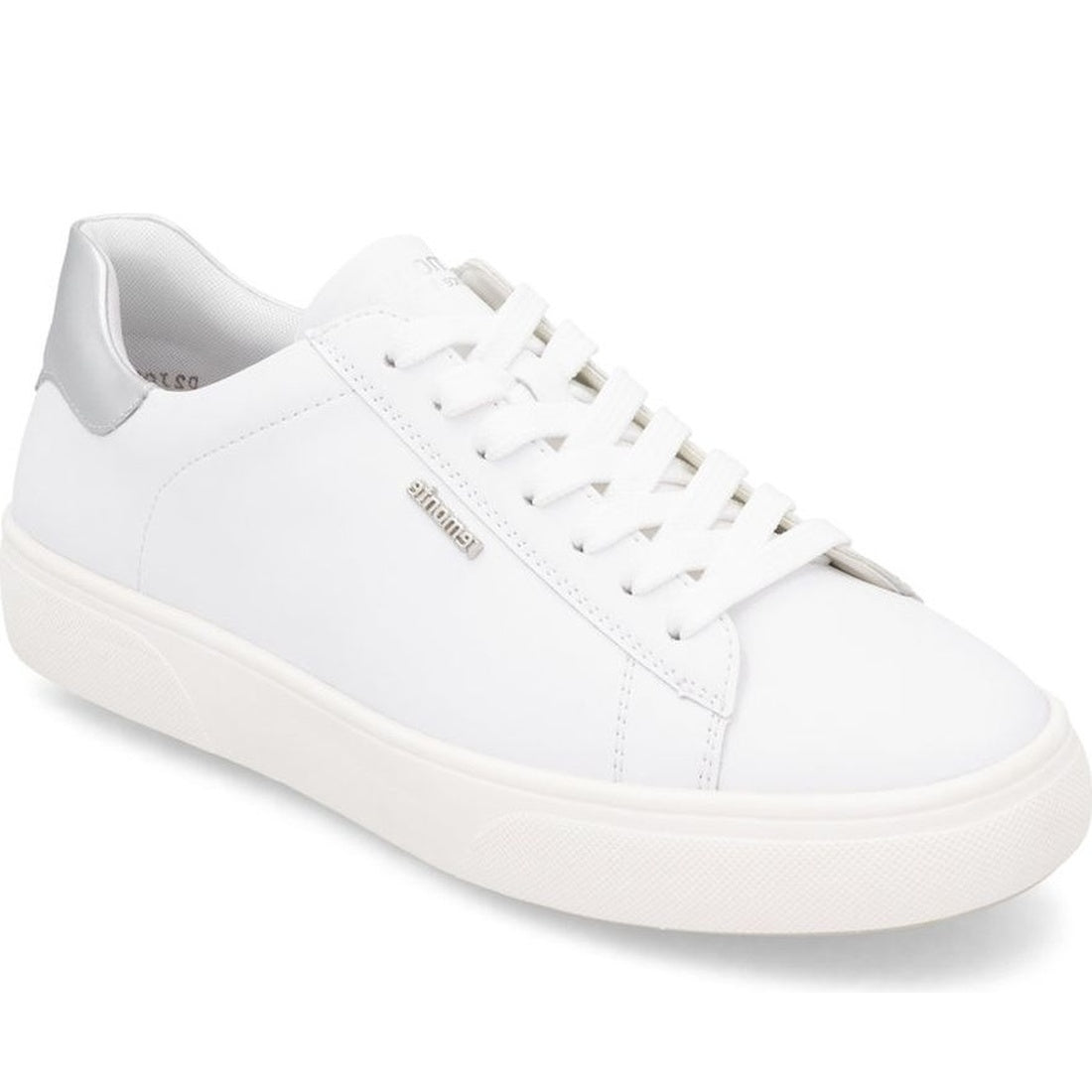 white casual closed sneakers
