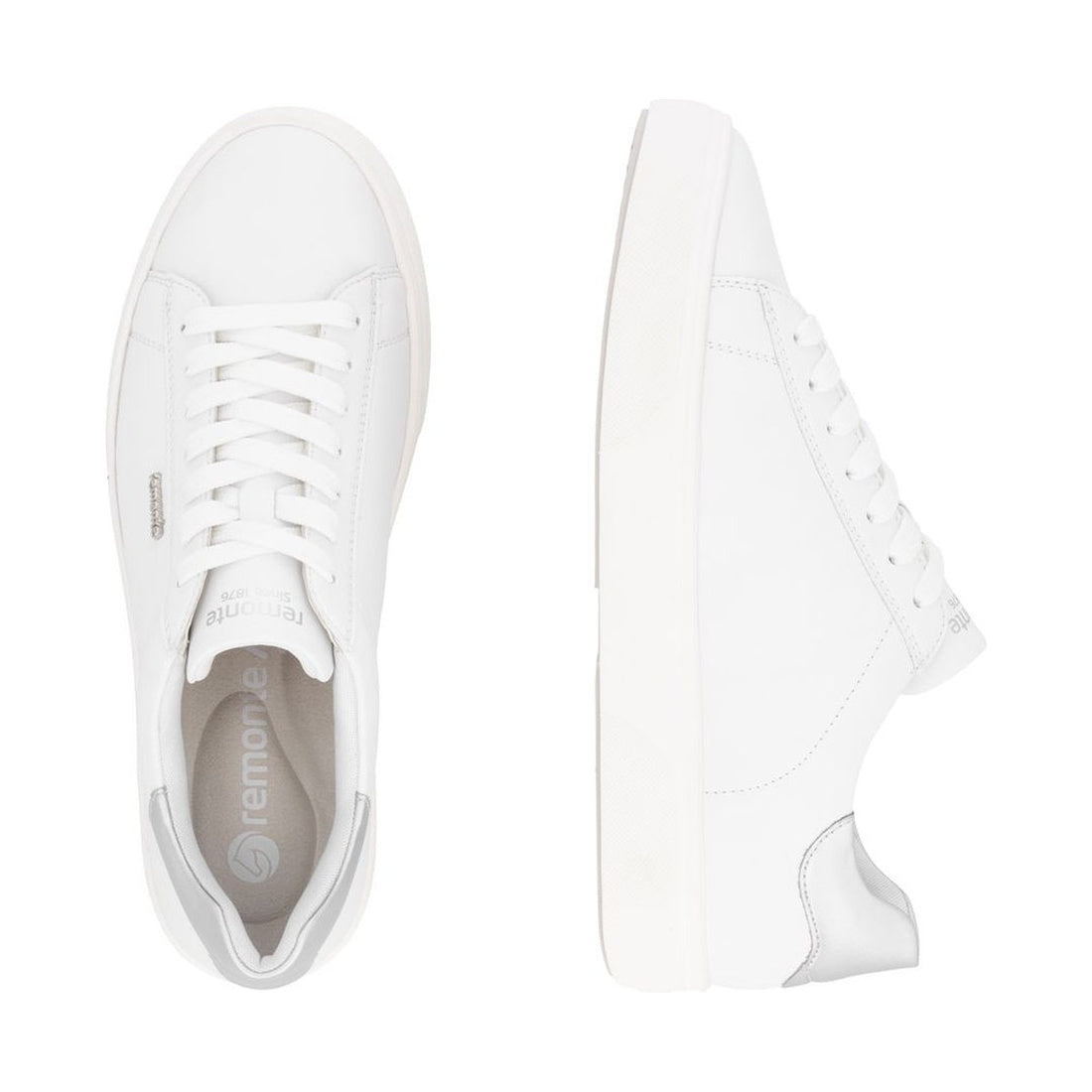 white casual closed sneakers