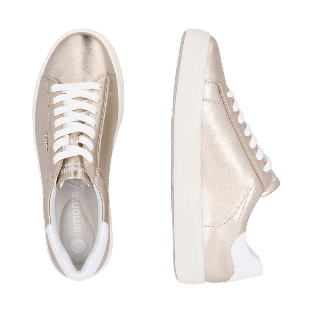 silver casual closed sneakers