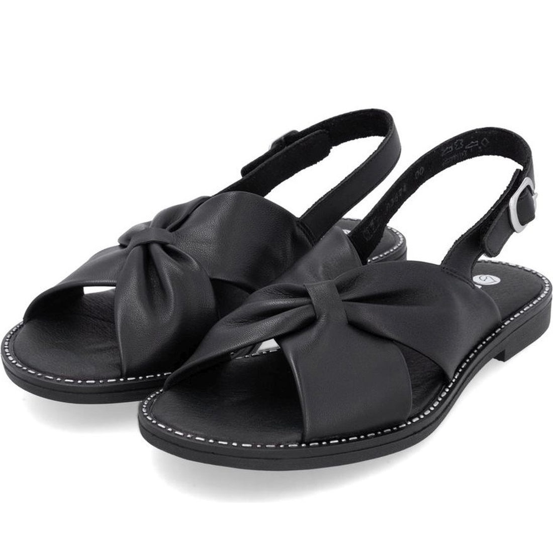 black casual open sandals